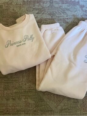 Princess Polly Pink/Grey Sweat Set
